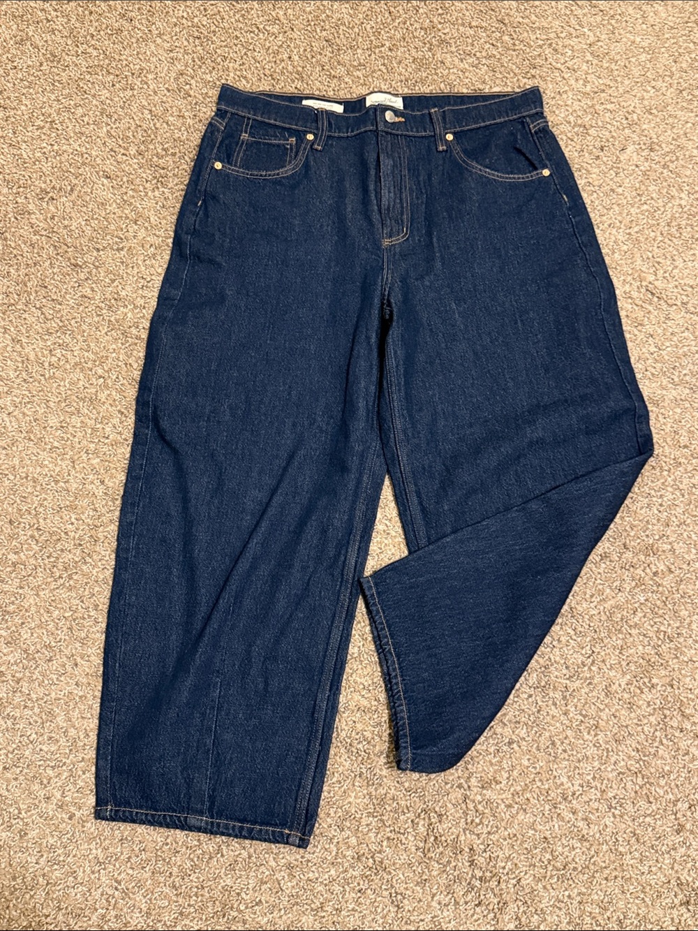 Universal Thread High Rise Easy Barrel Y2K 90s Women's Dark Blue Wide Leg Jeans